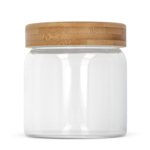 Szklany słoik z bambusową pokrywką 600ml Transparentny LT95431-N0004 (3)