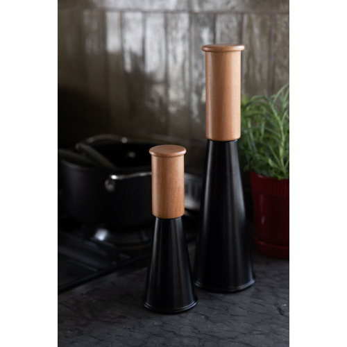 Młynek do soli i pieprzu GURKEN, średni, czarny/brązowy Czarny/Brązowy 5018623- (1)