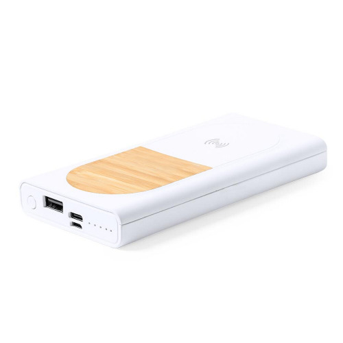 Bezprzewodowy power bank 8000 mAh, ładowarka bezprzewodowa 15W Biały V8324-02 (3)