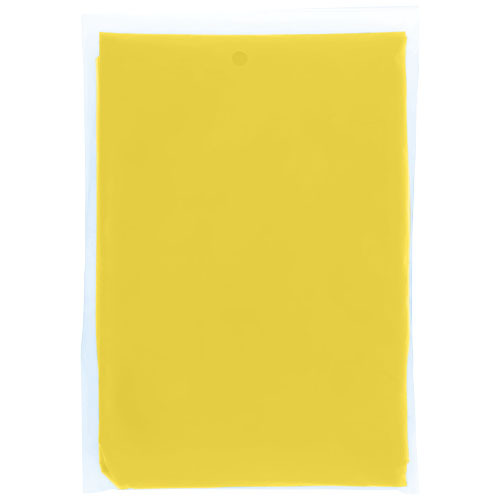 Mayan jednorazowe poncho przeciwdeszczowe z recyklingu z certyfikatem GRS, z pokrowcem do przechowywania  Żółty 10941711 (3)