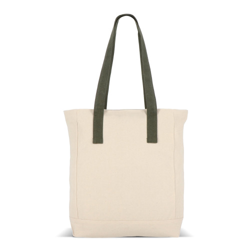 Torba Canvas InSideOut Reuuz 33 x 42 x 10 cm Ecru / Oliwkowa zieleń LT57116-N5443 (5)