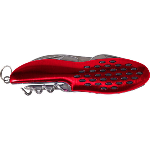 Nóż wielofunkcyjny, scyzoryk Czerwony V8791-05 