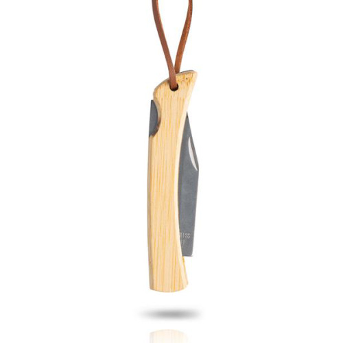 Nóż z bambusową rączką i sznureczkiem / Bamblade Light Brown IP20021738 (1)