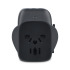 Adapter podróżny PowerPro wykonany z plastiku pochodzącego z recykling Czarny LT41029-N0002 (2) thumbnail