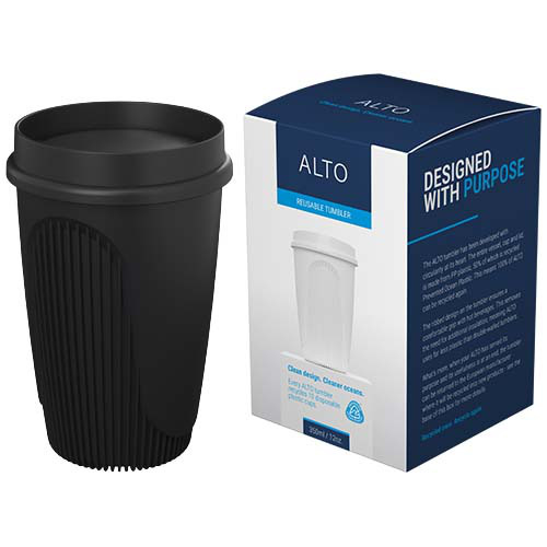 Alto POP kubek o pojemności 350 ml z pokrywką 360° Czarny 22052290 (7)