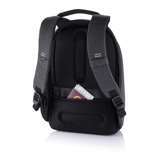 Bobby Hero Small plecak na laptopa do 13,3" i tablet 12,9", chroniący przed kieszonkowcami, wykonany z RPET czarny V0996-03 (1)