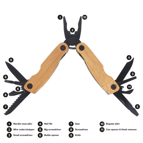 Multi-tool Bamboo 12 funkcji Czarny LT93410-N0002 (4)