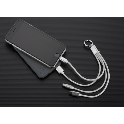 Kabel USB 3 w 1 TAUS Srebrny 09106-00 (4)
