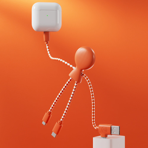 2081 | Xoopar Mr. Bio Charging cable Pomarańczowy LT41004-N0026 (5)