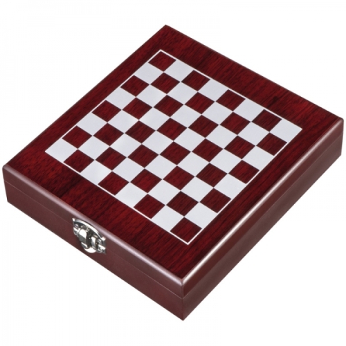 Zestaw do wina z szachami SAN GIMIGNANO brązowy 403701 (1)