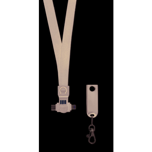 Smycz z kablem 3 w 1 Czarny MO9889-03 (2)