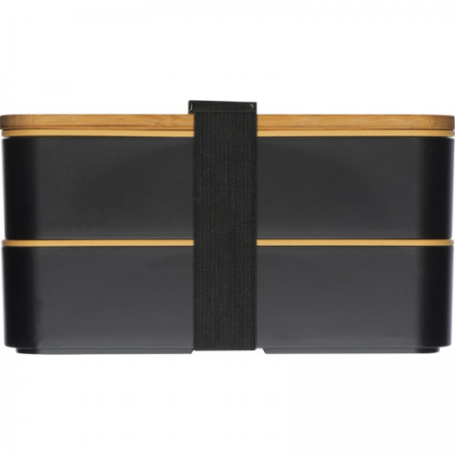 Zestaw lunch box ze sztućcami i butelka termiczna 500 ml STEPHAN Czarny 6246403 (8)