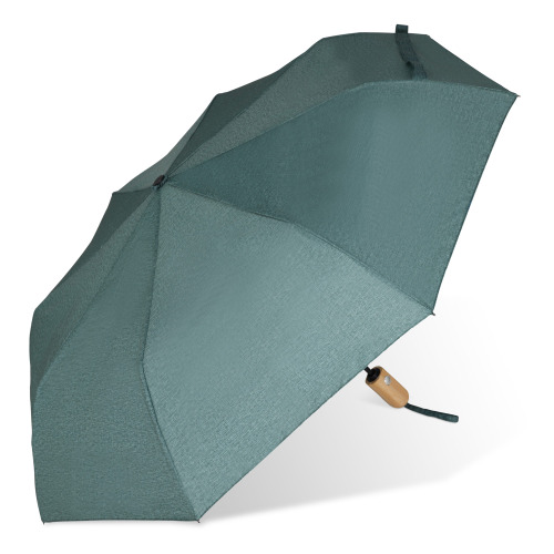 Składany parasol 21” z plastiku z recyklingu automatycznie otwierany Ciemnozielony LT97112-N0030 