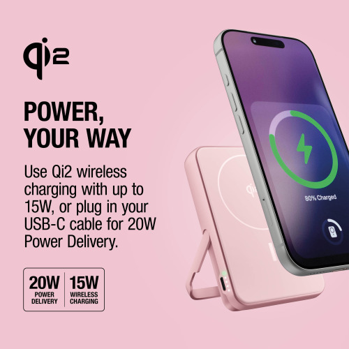 Fresh 'n Rebel Powerbank bezprzewodowy 10000 mAh kompatybilny z MagSafe Różowy LT49745-N0076 (7)