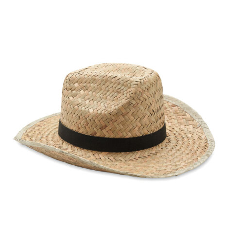Słomiany kapelusz kowbojski czarny MO6755-03 