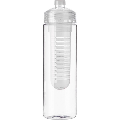 Bidon, butelka sportowa 650 ml z pojemnikiem na lód lub owoce biały V9868-02 (1)