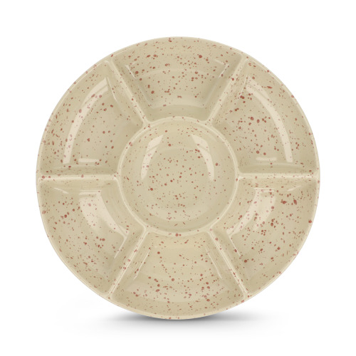 Sagaform Ditte Ceramiczny okrągły talerz do serwowania 26 cm Beżowy LT52258-N0055 (3)