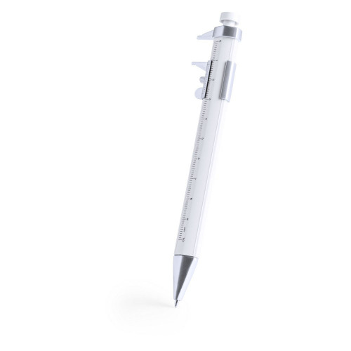 Długopis, linijka, suwmiarka biały V1772-02 