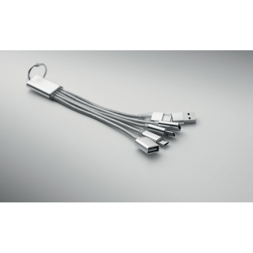 Brelok 3w1 kabel ładujący Srebrny MO3150-14 (3)