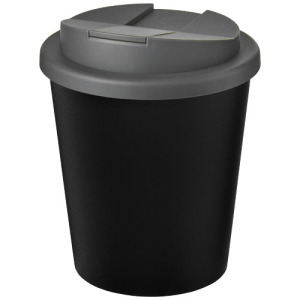 Kubek Americano® Espresso Eco z recyklingu o pojemności 250 ml z pokrywą odporną na zalanie  Czarny