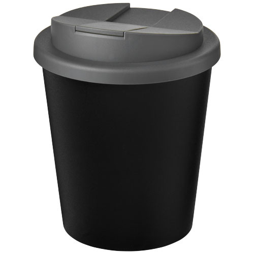 Kubek Americano® Espresso Eco z recyklingu o pojemności 250 ml z pokrywą odporną na zalanie  Czarny 21045511 