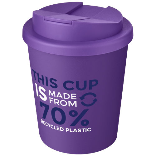 Kubek Americano® Espresso Eco z recyklingu o pojemności 250 ml z pokrywą odporną na zalanie  Fioletowy 21045537 (1)