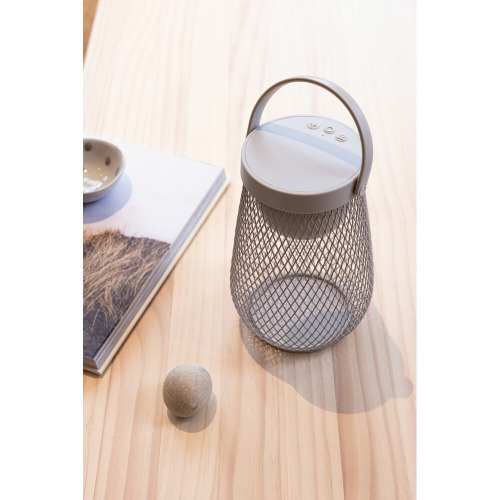 Lampka na biurko Aurora, plastik z recyklingu Szary P513.7502 (10)