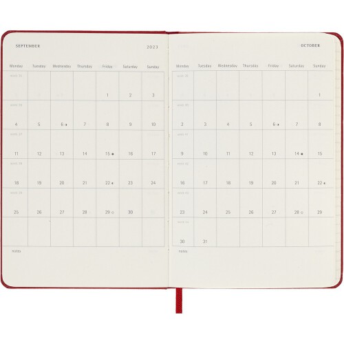 Kalendarz MOLESKINE czerwony VM292-05/2024 (4)