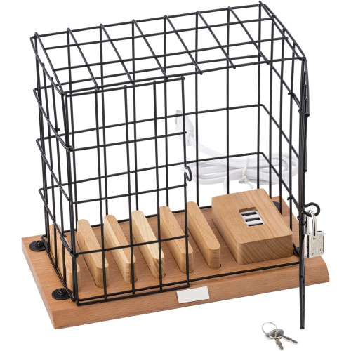 Schowek na telefony "klatka" Czarny V2993-03 (1)