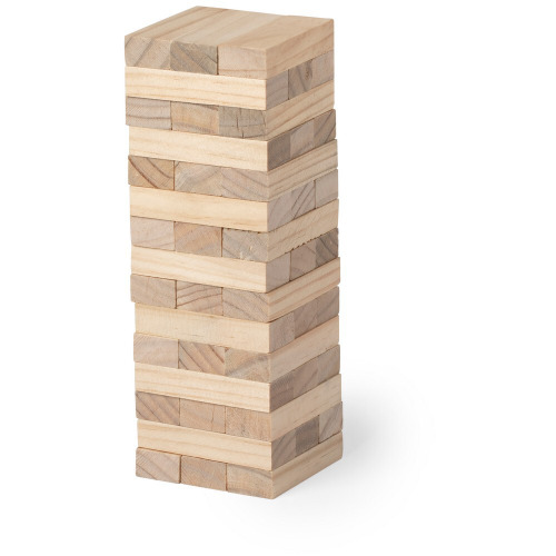 Drewniana wieża, gra zręcznościowa, 45 el. Brązowy V7397-16 (1)