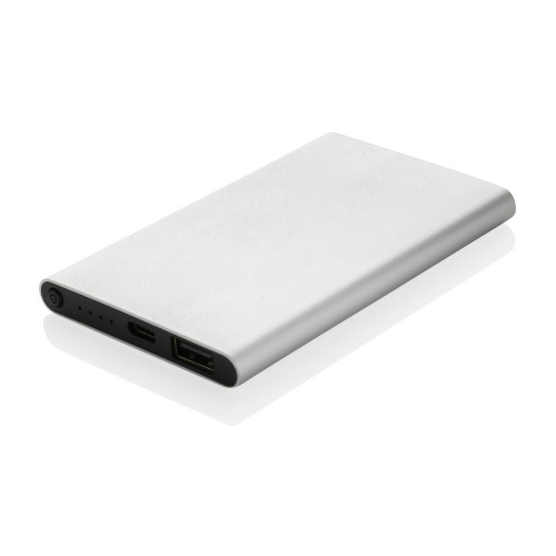 Power bank 4000 mAh z aluminium z recyklingu Srebrny P322.422 