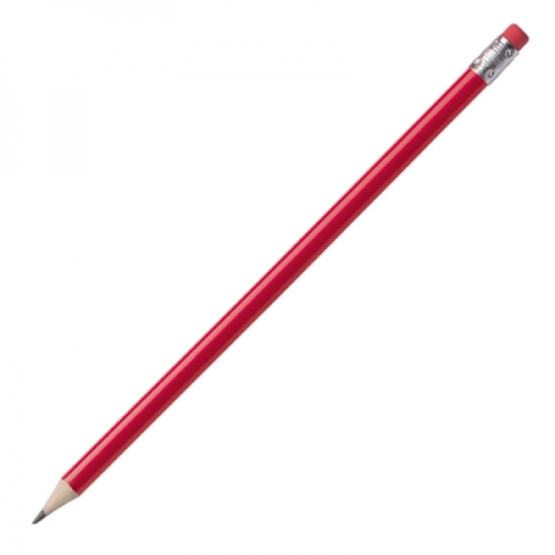 Ołówek z gumką HICKORY czerwony 039305 (1)
