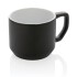 Kubek ceramiczny 350 ml czarny, biały P434.041  thumbnail