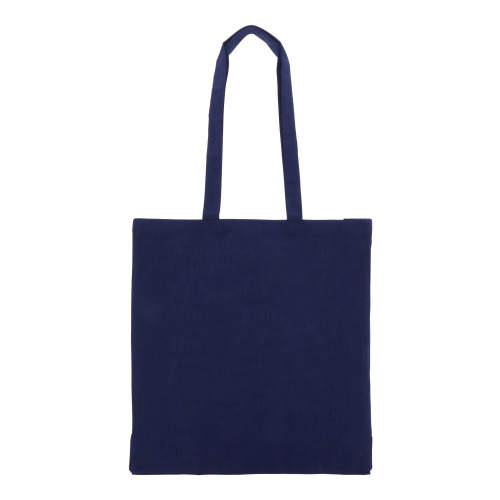 Torba z bawełny z recyklingu z dnem 140g/m² 38x10x42cm Ciemnoniebieski LT95242-N0010 (1)