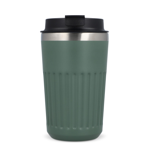 Termos na kawę ze stali nierdzewnej pochodzącej z recyklingu, 400 ml Oliwkowa zieleń LT98698-N0043 (6)