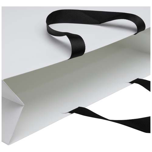 Torba papierowa Smartfold 210 g/m² z uchwytami ze wstążki i matowym laminowaniem – 42 x 12 x 35 cm Czarny 1ZM02090 (4)