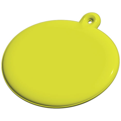 RFX™ reflective owalna odblaskowa zawieszka z PVC Neonowy żółty 1PR08613 (2)