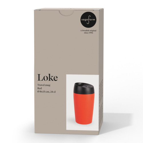 Kubek podróżny Sagaform Loke z gumowanym wykończeniem 240 ml Czarny LT52107-N0002 (2)