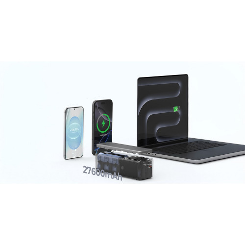Power bank 27600 mAh, 140 W, Aukey Srebrny VAM15-32 (7)