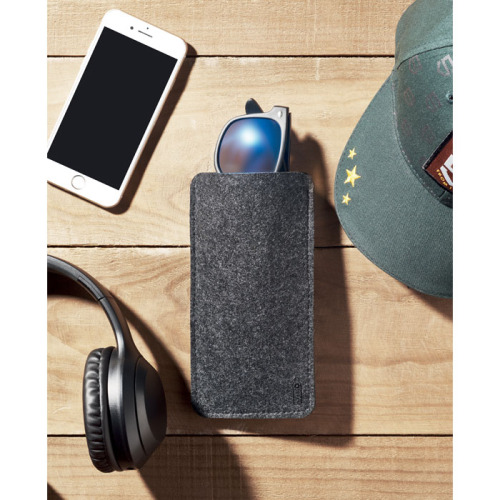 Etui na okulary z filcu RPET Ciemno szary MO6425-15 (4)