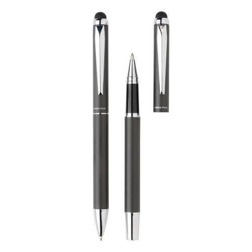 Zestaw piśmienny Swiss Peak, długopis i pióro kulkowe czarny P611.011 (2)