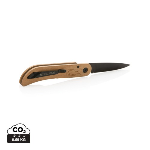 Drewniany nóż składany, scyzoryk Nemus brązowy P414.039 (11)
