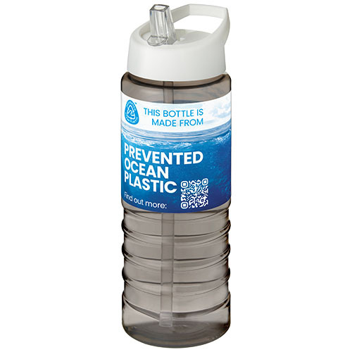 H2O Active® Eco Treble bidon z pokrywką z tutką o pojemności 750 ml  Ciemnografitowy 21048201 (1)