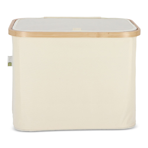 Składany kosz InSideOut z pokrywą Sogne 40,5 x 33 x 30cm rPET Ecru LT57104-N0054 