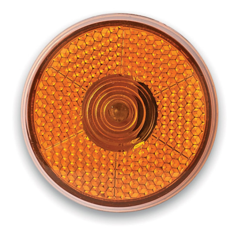 Okrągła migająca lampka LED pomarańczowy MO8516-10 