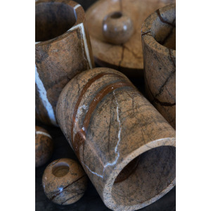 Świecznik STEN, brązowy