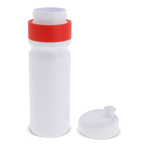 Bidon sportowy z obwódką  750ml Biały / czerwony LT98786-N0121 (2)