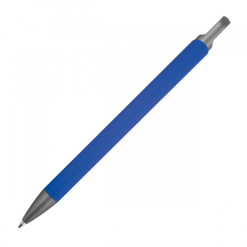 Długopis z aluminium z recyklingu, półżelowy KAROLINE Niebieski 1444004 (4)