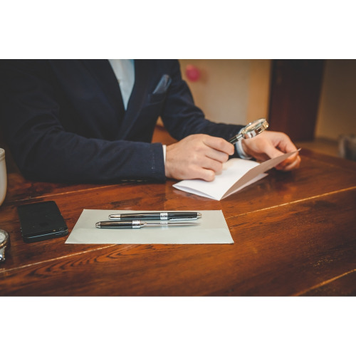 Zestaw piśmienny Mauro Conti, pióro kulkowe, lupa, nóż do otwierania listów Czarny V4841-03 (5)