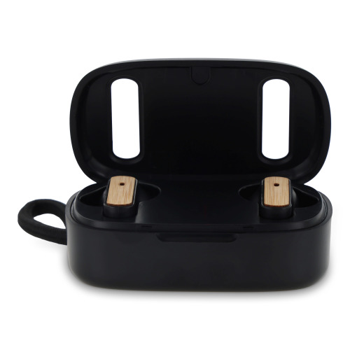 TWS Earbuds bamboo Czarny LT95017-N0002 (2)